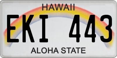 HI license plate EKI443