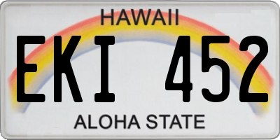 HI license plate EKI452