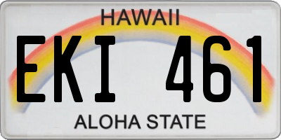 HI license plate EKI461