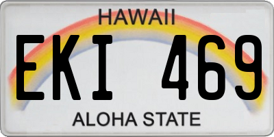 HI license plate EKI469