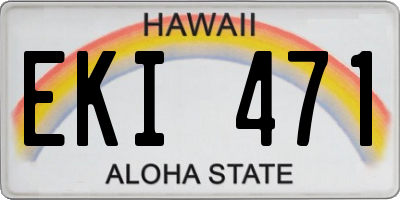 HI license plate EKI471