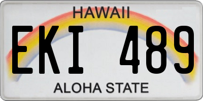 HI license plate EKI489