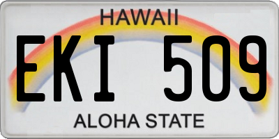 HI license plate EKI509