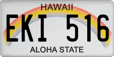 HI license plate EKI516