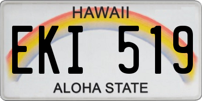 HI license plate EKI519