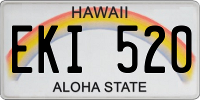 HI license plate EKI520