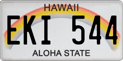 HI license plate EKI544