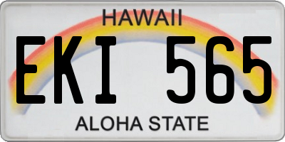HI license plate EKI565