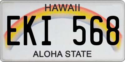 HI license plate EKI568