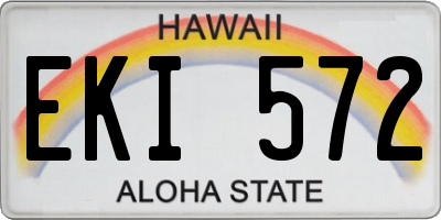 HI license plate EKI572