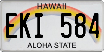HI license plate EKI584