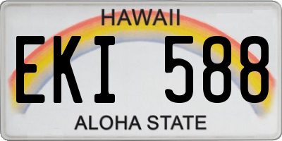 HI license plate EKI588