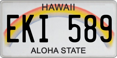 HI license plate EKI589