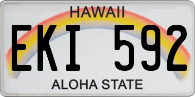 HI license plate EKI592
