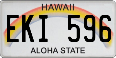 HI license plate EKI596