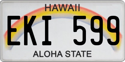 HI license plate EKI599