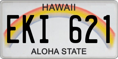 HI license plate EKI621