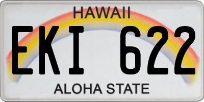 HI license plate EKI622