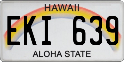 HI license plate EKI639