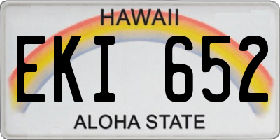 HI license plate EKI652
