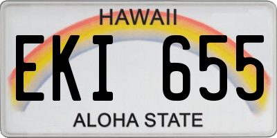 HI license plate EKI655