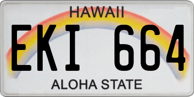 HI license plate EKI664