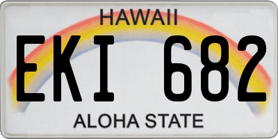 HI license plate EKI682