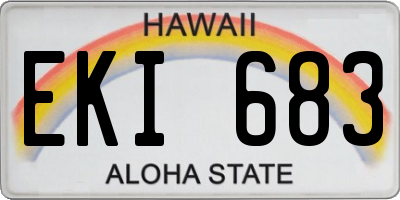 HI license plate EKI683