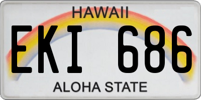 HI license plate EKI686