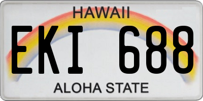 HI license plate EKI688