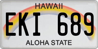 HI license plate EKI689