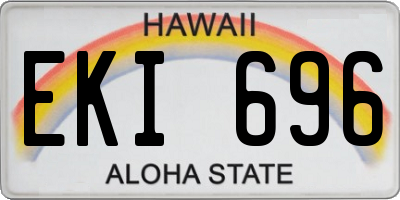 HI license plate EKI696