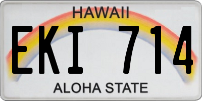 HI license plate EKI714
