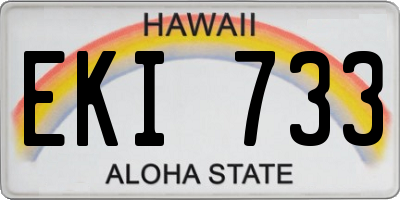 HI license plate EKI733