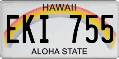 HI license plate EKI755