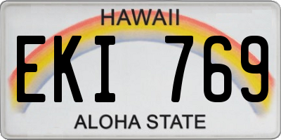 HI license plate EKI769