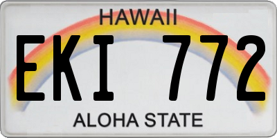 HI license plate EKI772
