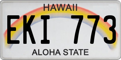 HI license plate EKI773