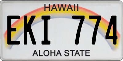 HI license plate EKI774