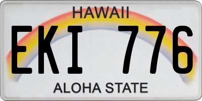 HI license plate EKI776