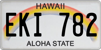 HI license plate EKI782