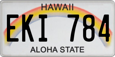 HI license plate EKI784