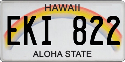 HI license plate EKI822