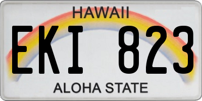 HI license plate EKI823