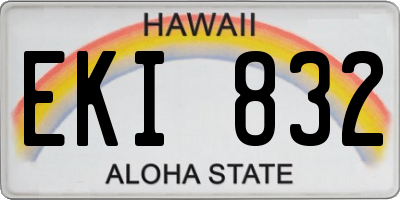 HI license plate EKI832