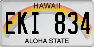 HI license plate EKI834