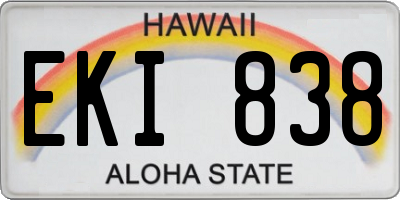 HI license plate EKI838