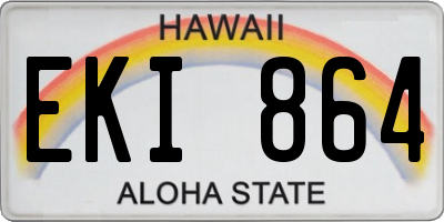 HI license plate EKI864