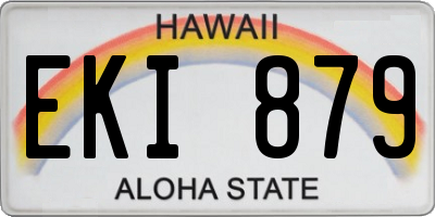 HI license plate EKI879