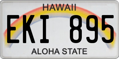 HI license plate EKI895